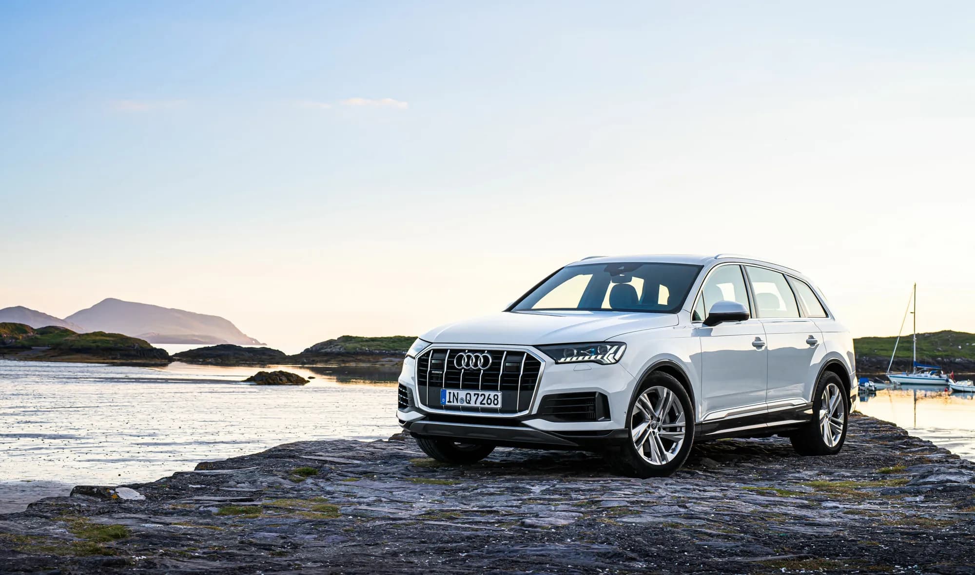 Audi Q7 on the Albanian coast